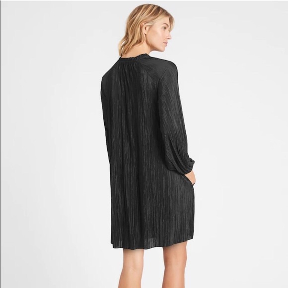 Plisse Swing Dress (red brick color) - Picture 4 of 4